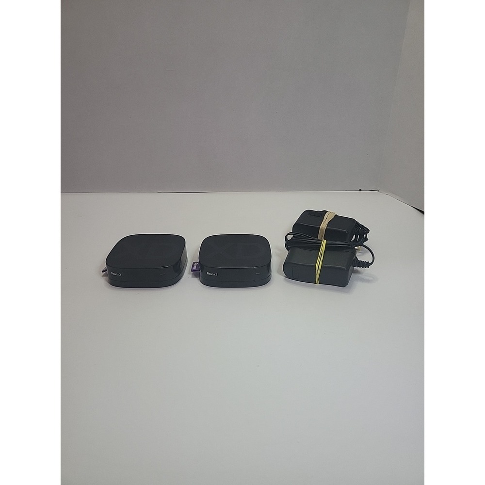 (2) Roku 2 XD (2nd Gen) Media Streamer 3050X w Power Adapter (NO REMOTE); Works!